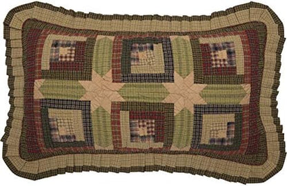 Tea Cabin Green Plaid King Pillow Case Set Of 2 21x40 Country Rustic Bedding Accessory, Moss Green