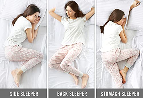  Pillows For Sleeping, Set Of 8, Cooling Hotel Quality, For Back, Stomach Or Side Sleepers (8, Queen)