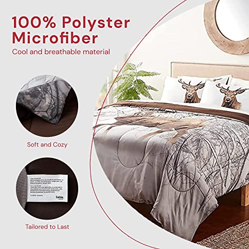 60417.3DQ.02 Full/Queen Deer In Snowy Forest Comforter Set