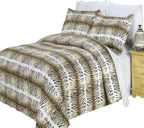  Luxury 3PC Safari King/Cal King Duvet Cover Set 100Percent Cotton 300 Thread Count