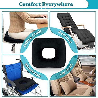  Donut Pillow For Tailbone Pain Relief Seat Cushion Hemorrhoid Pillow Postpartum Pregnancy Butt Pillows For Sitting Bed Sore Pressure Ulcer Cushion Post Surgery Orthopedic Seat Chair Cushion With Hole