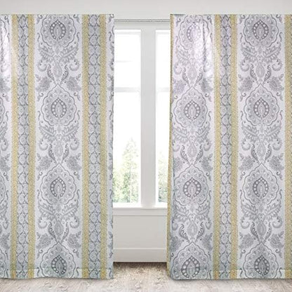  Levtex Home - St. Claire - Quilted Euro Shams Set Of Two (26 X 26 In.) - Paisley - Yellow And White - Cotton Fabric