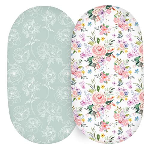  Changing Pad Cover, 2 Pack Changing Table Cover For Baby Boys Girls, Jersey Knit Soft Diaper Changing Pad Cover, Changing Table Sheets, Retro Brown Flower