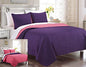  3-Piece Reversible King/Cal King Bedspread Purple/Pink Coverlet Embossed Bed Cover Set
