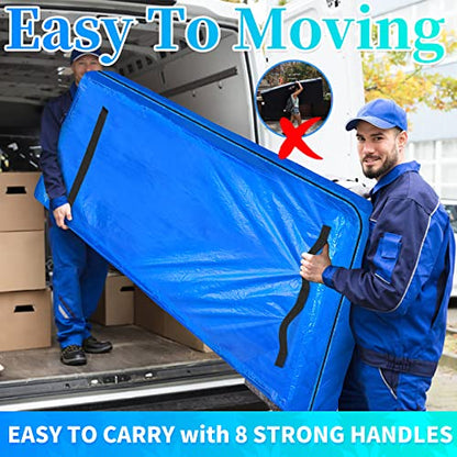  Mattress Bags For Moving And Storage King Size With Handles Reusable Waterproof Extra Thick Moving Mattress Cover With Strong Zipper, Heavy Duty, Tearproof Mattress Bags By AQIRUK