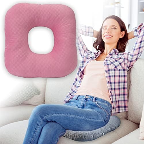  Vinban Stuffed Donut Pillow Seat Cushion | For Tailbone And Coccyx Pain, Hemorrhoids, Bed Sores, Pregnancy, Prostate, Surgery Recovery, Sitting Pressure Relief, For Home, Office And Car (Dark Blue)