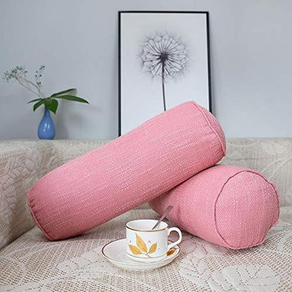  FINEASY Round Neck Pillow Roll Cervical Support Pillows Neck Pain Relief Cylinder Bolster Pillows With Removable Washable Cover For Sleeping/Chair/Car/Sofa…