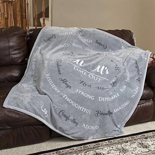  Mom's Time Out Velvet Luxury Throw Blanket 50x60 Soft Sentiments Teal
