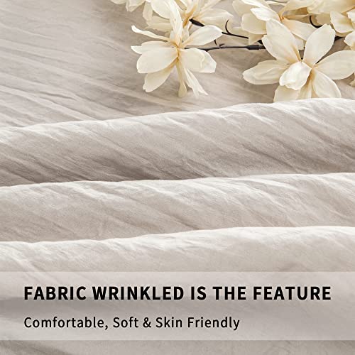  Home Bedding Bedspread Set Quilt - Farmhouse Bedspread Summer Coverlet Bed Spreads, Lightweight Bed Quilt Chic Vintage Bedding Ruffle Skirt Bedspreads Bedroom Rustic With 2 Pillow Shams (King Wheat)