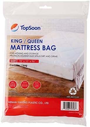  Mattress Storage Bag Mattress Disposal Bag Full/Twin Size 54-Inch By 87-Inch Clear