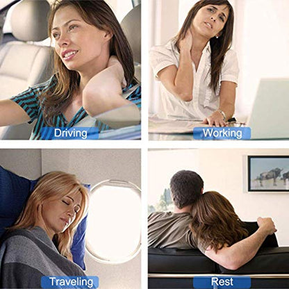  SWEET TANG Chin Supporting Neck Pillow - Memory Foam Video Game Weapon Funny Gamer Black Travel Pillow With Breathable & Comfortable Zip Cover, Machine Washable Airplane Travel Car Sleeping Pillow