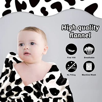  LAGHCAT Cow Blanket, Super Soft Flannel Cow Throw Blanket For Kids Adults, Suitable For Room Decor, Lightweight Travel Blanket, Cozy Plush Can Keep You Warm All The Time. (50"x60")