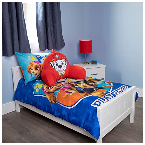  Paw Patrol Marshall Kids Back Resting Pillow For Reading And Watching TV – Bed Rest Pillow With Arms To Lounge With Comfortable Back Support – Great For The Bed Or Couch