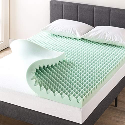  Best Price Mattress 2 Inch Egg Crate Memory Foam Mattress Topper With Calming Aloe Infusion, CertiPUR-US Certified, Twin Green