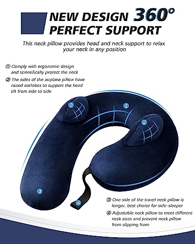  BLABOK Airplane Pillow Comfortable And Portable, Travel Neck Pillow With Washable Cover (C4)