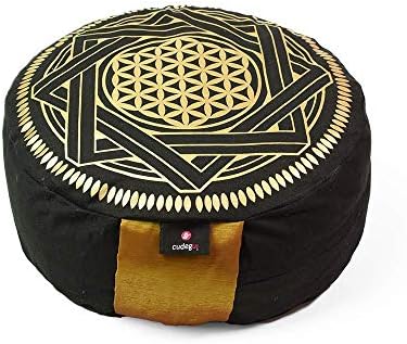  Cudegui Zafu Meditation Cushion Filled With Cofee Husk And Cotton Cover (Purple)