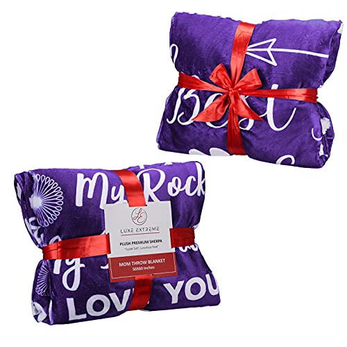  Mom Blanket, For Mom, Birthday Gifts For Mom From Daughter Or Son, Best Mom Ever Gift Blanket, Mom Gifts For Mother's Day, I Love You Mom Unique Birthday Gift