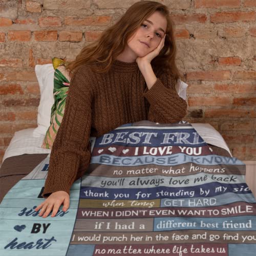  Gifts For Best Friends Women Blanket 60"x50", Friendship Gifts For Women Friends, Gifts For Friends Female, Birthday Gifts For Women Friendship,Best Friend Birthday Gift For Sister Mothers Day