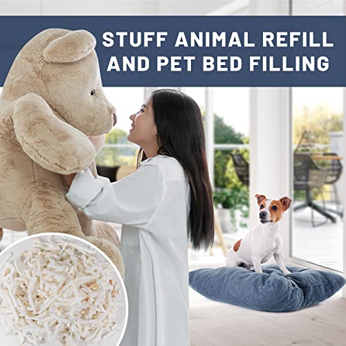  Anzhixiu Bean Bag Chair Filler Shredded Memory Foam 100% New,5Pounds,Pillow Stuffing For Couch Pillows, Stuffed Animals, Dog Bed & Couch Cushion Filling, Light Brown Color