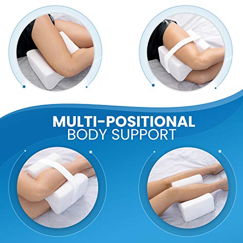  Everlasting Comfort ® Knee Pillow For Side Sleepers - Contour Knee Wedge Pillow For Between Legs Aligns Spine & Relieves Pressure - Leg Pillow For Back Pain, Hip Pain, Knee Pain