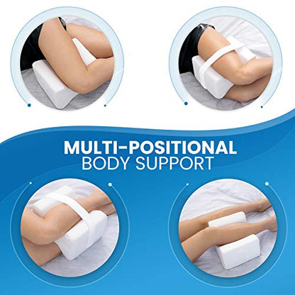  Everlasting Comfort ® Knee Pillow For Side Sleepers - Contour Knee Wedge Pillow For Between Legs Aligns Spine & Relieves Pressure - Leg Pillow For Back Pain, Hip Pain, Knee Pain