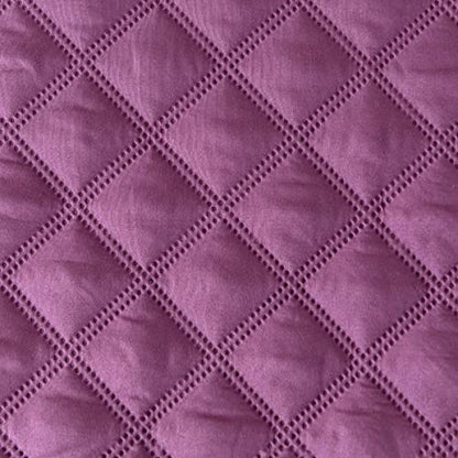  Jejeloiu Purple Quilted Mattress Pad, 100% Waterproof Breathable Twin Bedding Fitted Sheet Mattress Protector 14" Deep Pocket Cotton Snow Down Alternative Filling Mattress Cover (Twin,Purple)