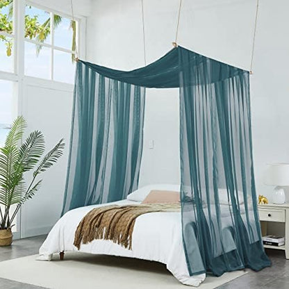  Set Of 2 White & White Canopy Bed Curtains In 55 X 104 Inch Size. 2 Twin Bed Canopy Curtains Can Be Turned Into Kids Bed Tent Or Bed Canopy For Girls. BE White & White 104"