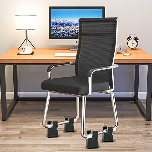  INFTYLE 4 PCS Adjustable Bed Risers 2 Inch, Black Chair Risers With Screw Clamp, Heavy Duty Sofa Tables Furniture Risers Fit For Square/Round Furniture Leg Diameters 0.8-1.6 Inch, Supports 5000 Lbs