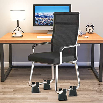  INFTYLE 4 PCS Adjustable Bed Risers 2 Inch, Black Chair Risers With Screw Clamp, Heavy Duty Sofa Tables Furniture Risers Fit For Square/Round Furniture Leg Diameters 0.8-1.6 Inch, Supports 5000 Lbs