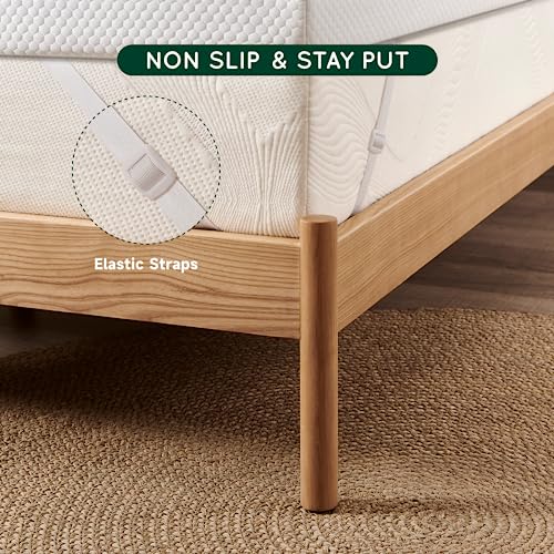  Z-HOM Queen Size Foam Mattress Topper, 3 Inch Gel Memory Foam Mattress Topper With Zippered Cotton Cover & Elastic Straps, Gel Infused Memory Foam Bed Topper Cooling Mattress Pad For Pressure Relief