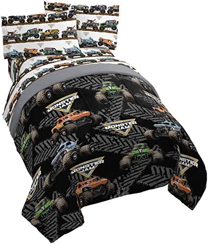  Jay Franco Minecraft Monster Hunters 5 Piece Queen Bed Set - Includes Reversible Comforter & Sheet Set - Bedding Features Creeper - Super Soft Fade Resistant Microfiber (Official Minecraft Product)