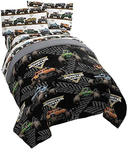  Jay Franco Minecraft Monster Hunters 5 Piece Queen Bed Set - Includes Reversible Comforter & Sheet Set - Bedding Features Creeper - Super Soft Fade Resistant Microfiber (Official Minecraft Product)