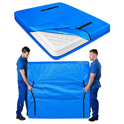  Mattress Bags For Moving And Storage King Size With Handles Reusable Waterproof Extra Thick Moving Mattress Cover With Strong Zipper, Heavy Duty, Tearproof Mattress Bags By AQIRUK