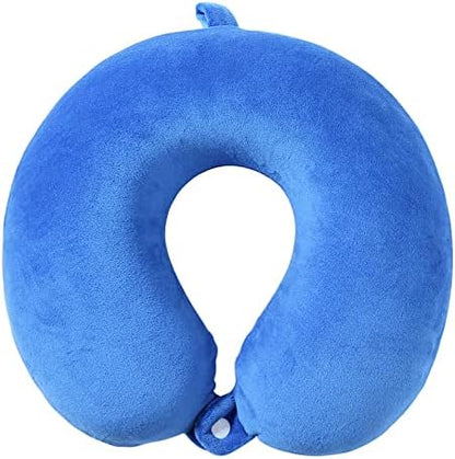  CHDN Travel Pillow Cute Comfortable&Washable Neck Pillow For Airplane Travel Office(Drak Blue)