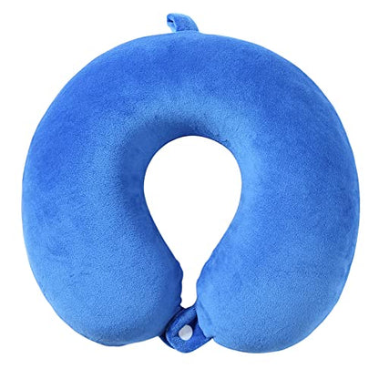  CHDN Travel Pillow Cute Comfortable&Washable Neck Pillow For Airplane Travel Office(Drak Blue)