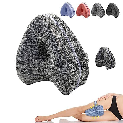 YiYLunneo Smoothspine Alignment Pillow - Relieve Hip Pain & Sciatica, Smooth Spine Alignment Pillow, Smoothspine Improved Leg Pillow For Sleeping Side Sleeper (Grey, 1PCS)
