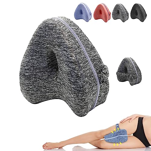  YiYLunneo Smoothspine Alignment Pillow - Relieve Hip Pain & Sciatica, Smooth Spine Alignment Pillow, Smoothspine Improved Leg Pillow For Sleeping Side Sleeper (Grey, 1PCS)