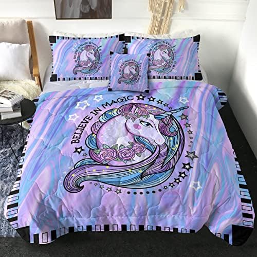  Sleepwish Gold Wolf Comforter Indian Wolf King Size Bed Set 3D Wolves Quilt Set 4 Piece Native American Wolf Bedding Sets With Comforter, Pillow Shams, Cushion Cover (King)