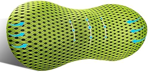 Kasney Lumbar Support Pillow Ergonomic Memory Foam Lumbar Pillow, Relieve Back Pain, CMFY Breathable & Detachable & Washable, Perfect Back Pillow For Office Chairs, Car Seats, Beds (Blue)