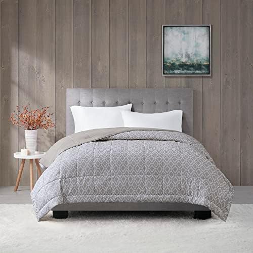  Madison Park Windom Down Alternative Blanket, Premium 3M Scotchgard Moisture Wicking Treatment, Lightweight And Soft Bed Cover For Summer, Diamond Cream Full/Queen