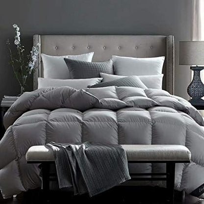  Globon Goose Down Comforter King Size All Season Duvet Insert Ultra-Soft 100% Cotton, 45OZ,650 Fill Power, Medium Warmth With Corner Tabs, White.…
