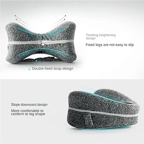  YiYLunneo Smoothspine Alignment Pillow - Relieve Hip Pain & Sciatica, Smooth Spine Alignment Pillow, Smoothspine Improved Leg Pillow For Sleeping Side Sleeper (Grey, 1PCS)