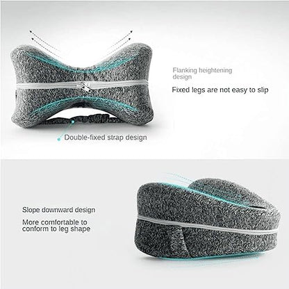  YiYLunneo Smoothspine Alignment Pillow - Relieve Hip Pain & Sciatica, Smooth Spine Alignment Pillow, Smoothspine Improved Leg Pillow For Sleeping Side Sleeper (Grey, 1PCS)