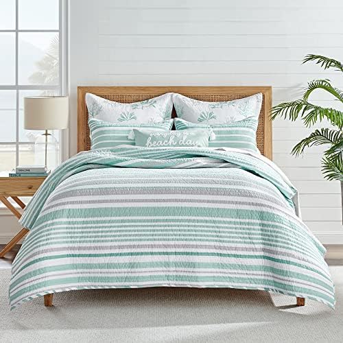  Levtex Home - Truro - Euro Sham (26x26in.) - Tropical Coral In Shades Of Teal