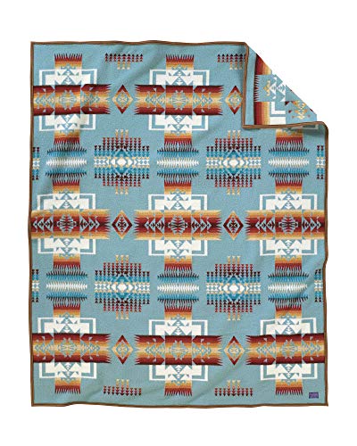 Pendleton Chief Joseph Robe Blanket Aqua, Twin Size
