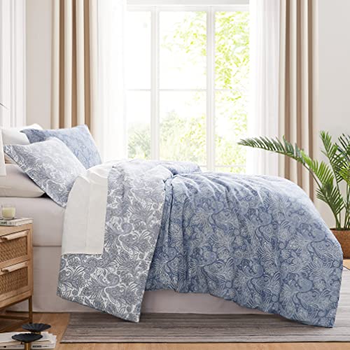  Perfect Paisley Collection - Premium Quality, Soft, Wrinkle, Fade, & Stain Resistant, Easy Care, Oversized Duvet Cover Set, King/California King, Blue