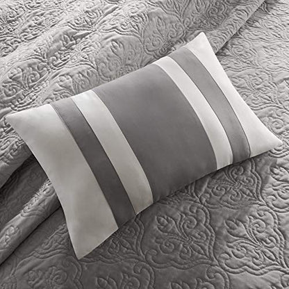  Attingham Reversible Quilt Set - All Season Breathable Coverlet, Lightweight Cozy Bedding Layers, Matching Shams, King/Cal King(104"x94"), Black Multi 7 Piece