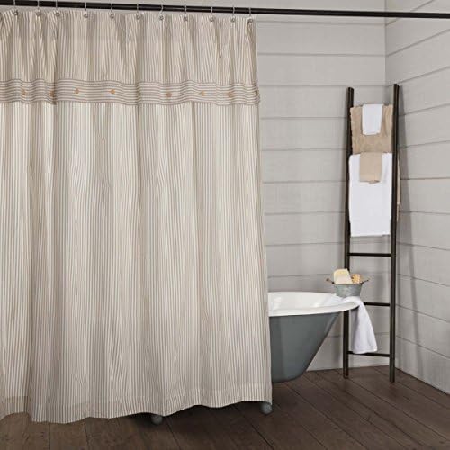  Farmhouse Ticking Stripe Taupe Standard Sham