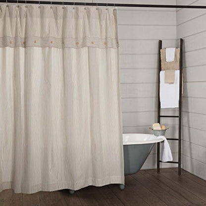  Farmhouse Ticking Stripe Taupe Standard Sham