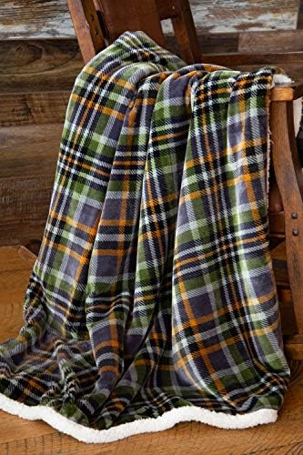 Wrangler Stars & Stripes USA American Flag Sherpa Fleece 54x68 Throw Blanket, 54" X 68", White